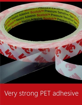 Dpm Tapes - GPT Oboustranná PET lepicí páska 0,21 mm, průhledná, vysoká přilnavost ke kovu, ABS,