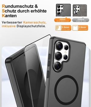 Puzdro Gritup pre Samsung Galaxy S25 Ultra: s HD ochrannými fóliami na displej*2 [Kompatibilný s