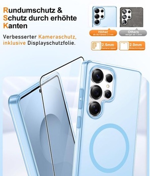 Puzdro Gritup pre Samsung Galaxy S25 Ultra: s HD ochranou obrazovky*2 [Kompatibilný s MagSafe]