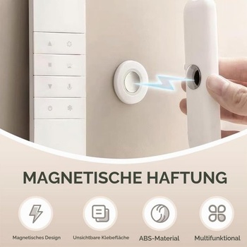 Držiak diaľkového ovládača na stenu – magnetický držiak diaľkového ovládača biely, 3 kusy