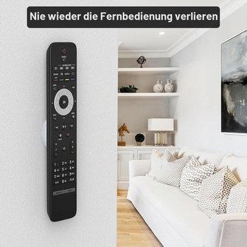 Držiak diaľkového ovládača na stenu – magnetický držiak diaľkového ovládača biely, 3 kusy