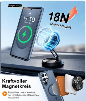Pouzdro Gritup pro Samsung Galaxy S25 Ultra: s HD ochranou obrazovky*2 [Kompatibilní s MagSafe]