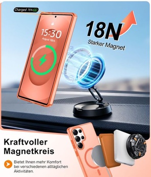 Puzdro Gritup pre Samsung Galaxy S25 Ultra: s HD ochranou obrazovky*2 [Kompatibilný s MagSafe]