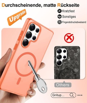 Puzdro Gritup pre Samsung Galaxy S25 Ultra: s HD ochranou obrazovky*2 [Kompatibilný s MagSafe]
