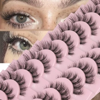 Riasy Lashes Manga s priehľadným pásikom 15 mm 10 párov rias mačacie oko, prirodzený vzhľad, umelé riasy,