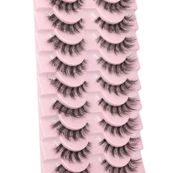 Riasy Lashes Manga s priehľadným pásikom 15 mm 10 párov rias mačacie oko, prirodzený vzhľad, umelé riasy,