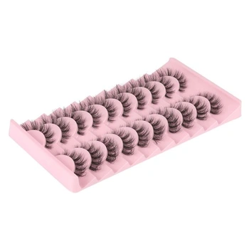 Riasy Lashes Manga s priehľadným pásikom 15 mm 10 párov rias mačacie oko, prirodzený vzhľad, umelé riasy,