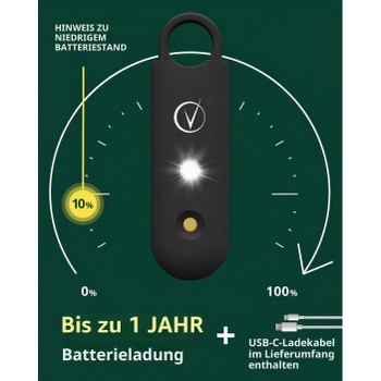 Osobný alarm Vantamo 130 dB, čierny