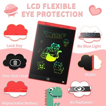[2 KS] 12palcový LCD psací tablet, Genialba barevný LCD psací tablet, elektronický tablet, grafický