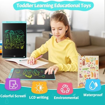 [2 KS] 12palcový LCD psací tablet, Genialba barevný LCD psací tablet, elektronický tablet, grafický