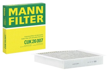 MANN-FILTER, CUK 26 007 Kabínový vzduchový filter s aktívnym uhlím | Pre automobily, filtrácia prachu