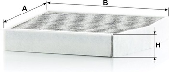 MANN-FILTER, CUK 26 007 Kabinový vzduchový filtr s aktivním uhlím | Pro automobily, filtrace prachu