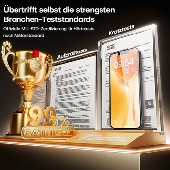 Ochranné tvrdené sklo TOCOL pre iPhone 16e (6,1 palca), jednoduchá inštalácia, priehľadné.
