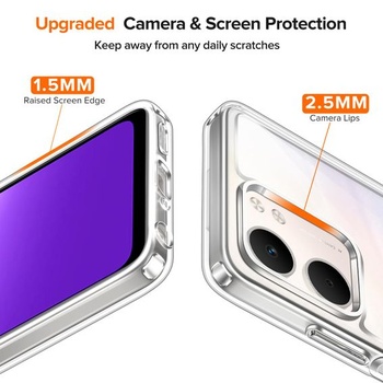 Průhledný kryt ivoler pro Oppo A5x s nežloutnou HD ochranou, [vojenská ochrana], nárazuvzdorný kryt