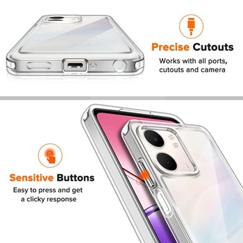 Průhledný kryt ivoler pro Oppo A5x s nežloutnou HD ochranou, [vojenská ochrana], nárazuvzdorný kryt
