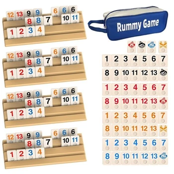 Hra Rummy, Sada Rummy s 1 úložným vakom, 4 stojany, 112…