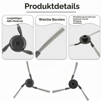 10 náhradních dílů pro boční kartáče X50 Ultra pro Dreame X40 Ultra/ D20 Pro Plus, Mova P50 Ultra/