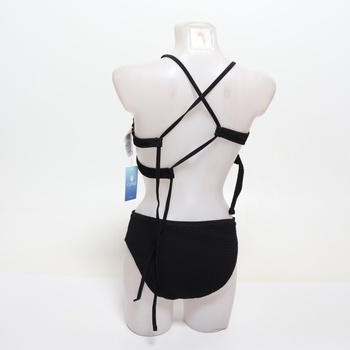 Dámske bikiny CUPSHE, výstrih do V, trojuholníkový vzor, ​​široké, podprsenka, šnurovací, stredný