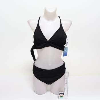 Dámske bikiny CUPSHE, výstrih do V, trojuholníkový vzor, ​​široké, podprsenka, šnurovací, stredný