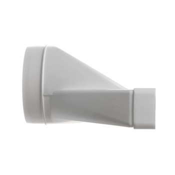 Ø 125 mm – 220 x 55 mm Adaptér pre okrúhle na obdĺžnikové rúrky – PVC Ø 125 mm-220x55 mm Dlhý
