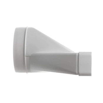 Ø 125 mm – 220 x 55 mm Adaptér pro kulaté na obdélníkové trubky – PVC Ø 125 mm-220x55 mm Dlouhý