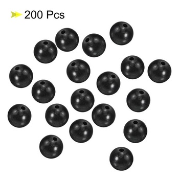 PATIKIL 200 kusov horúcich rybárskych korálikov, okrúhle 12 mm, čierne