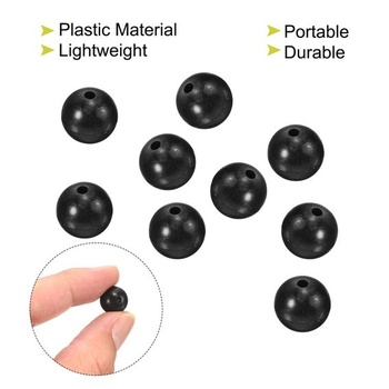 PATIKIL 200 kusov horúcich rybárskych korálikov, okrúhle 12 mm, čierne
