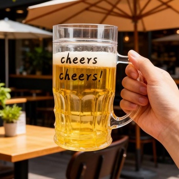 Falošné pivné poháre, 400 ml, dvojvrstvové, vtipný pivný hrnček, plastový, falošný dvojitý pivný