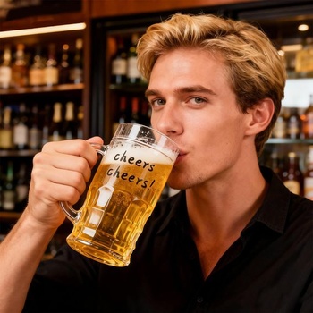 Falošné pivné poháre, 400 ml, dvojvrstvové, vtipný pivný hrnček, plastový, falošný dvojitý pivný