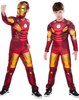 Detský kostým Svalnatý Iron man s maskou 110-122 M