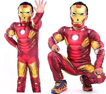 Detský kostým Svalnatý Iron man s maskou 110-122 M