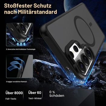 Magnetické pouzdro AOKUMA pro Samsung Galaxy S26 Ultra MagSafe, se 2 ochrannými skly z tvrzeného