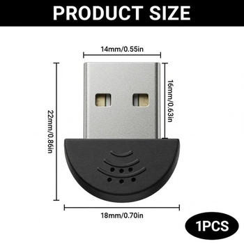 Bezdrátový USB mikrofon pro PC, notebook, domácí kancelář, Zoom, Teams; Bezdrátový mini mikrofon s