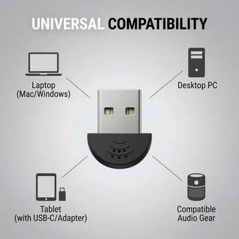 Bezdrátový USB mikrofon pro PC, notebook, domácí kancelář, Zoom, Teams; Bezdrátový mini mikrofon s