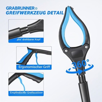 Balenie 2 ks drapákov pre seniorov - 91cm drapák s magnetickými hrotmi a otočnou hlavou o 90 ° - Otočný