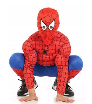 Detský kostým Svalnatý Spiderman 122-134 L