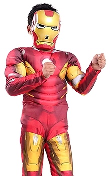 Detský kostým Svalnatý Iron man s maskou 122-134 L