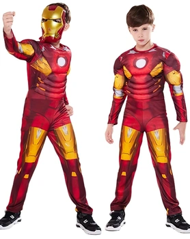 Detský kostým Svalnatý Iron man s maskou 122-134 L