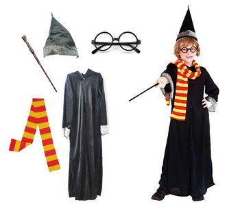 Detský kostým Harry Potter s doplnkami 122-134 L