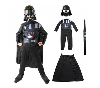 Detský kostým Star wars Darth Vader s doplnkami 122-134 L