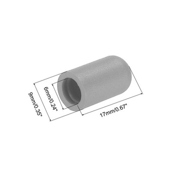 PATIKIL 5dielny tlmič paličiek, vnútorný priemer 6 mm, dĺžka 17 mm, tichý hrot, sivý