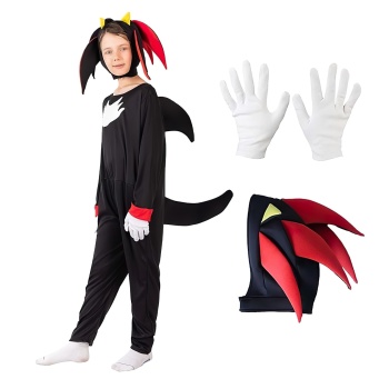 Detský kostým Sonic Shadow s maskou a rukavicami 116-128 M