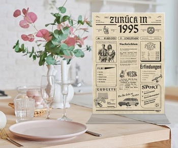 Darček k 31. narodeninám pre mužov - Vtipná karta k 31. narodeninám pre ženy 1995 [A4 bez rámčeka]