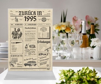 Darček k 31. narodeninám pre mužov - Vtipná karta k 31. narodeninám pre ženy 1995 [A4 bez rámčeka]
