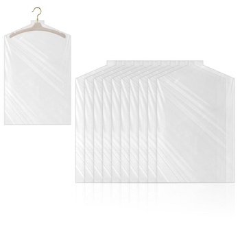 10 plastových tašiek na odevy 60x90cm, priehľadné tašky na obleky, tašky na odevy, závesné poťahy na