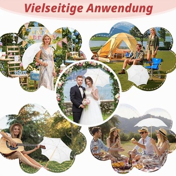 Čipkový dáždnik svadobný Buachois Ø 60 cm