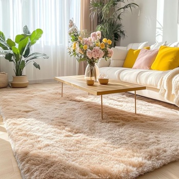 Koberec Homaxy vysoký vlas 120×160cm - khaki