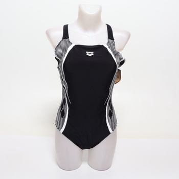 Dámske jednodielne plavky Arena Damen Scratch Control Pro Back B (balenie po 1 ks) 44 čierno-biele