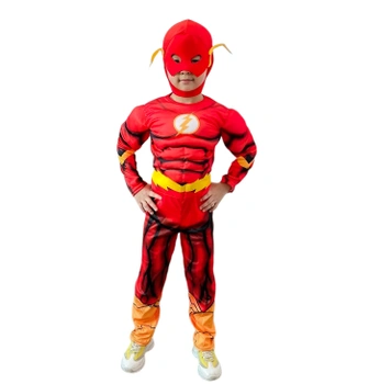 Detský kostým Svalnatý Flash s maskou 122 - 134 L