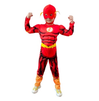 Detský kostým Svalnatý Flash s maskou 122 - 134 L